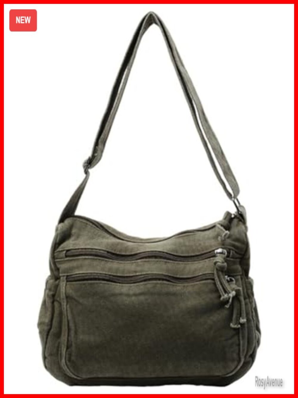 Canvas Shoulder Bag Slouchy Crossbody Purse Tote Handbag Casual Work